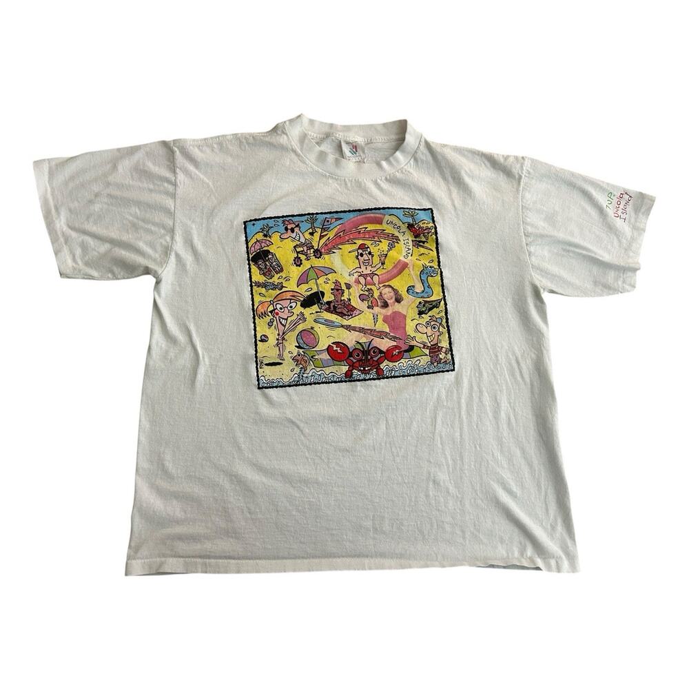 Vintage 7up Seven Up Uncola Island‎ Mens XL Shirt Single Stitch